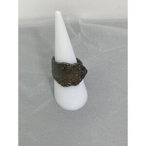 Vintage Silver Tone Spoon Handle Wrap Ring